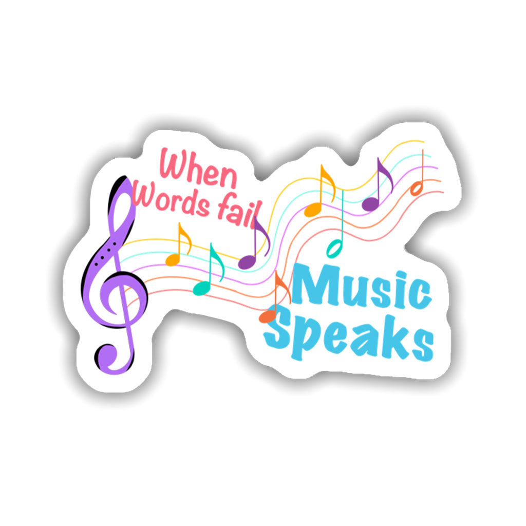 Music Speaks Sticker