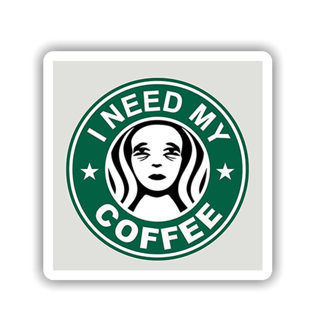 I Need My Coffee Sticker