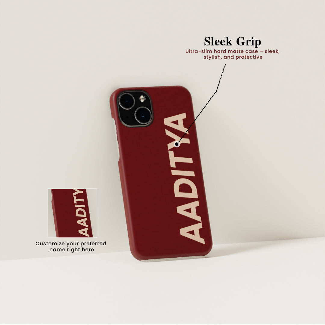 Custom Typography - Matte Finished Case