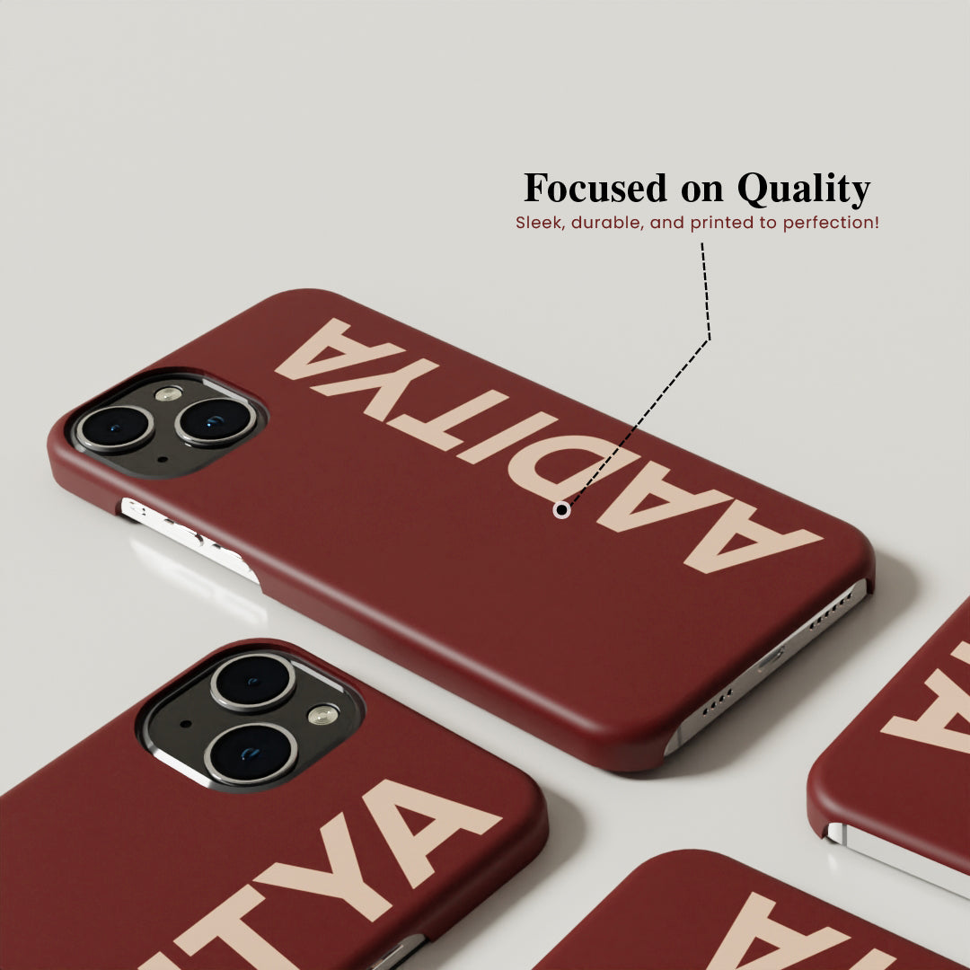 Custom Typography - Matte Finished Case