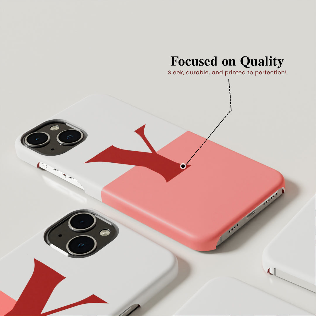Two-Tone Initial - Matte Finished Case
