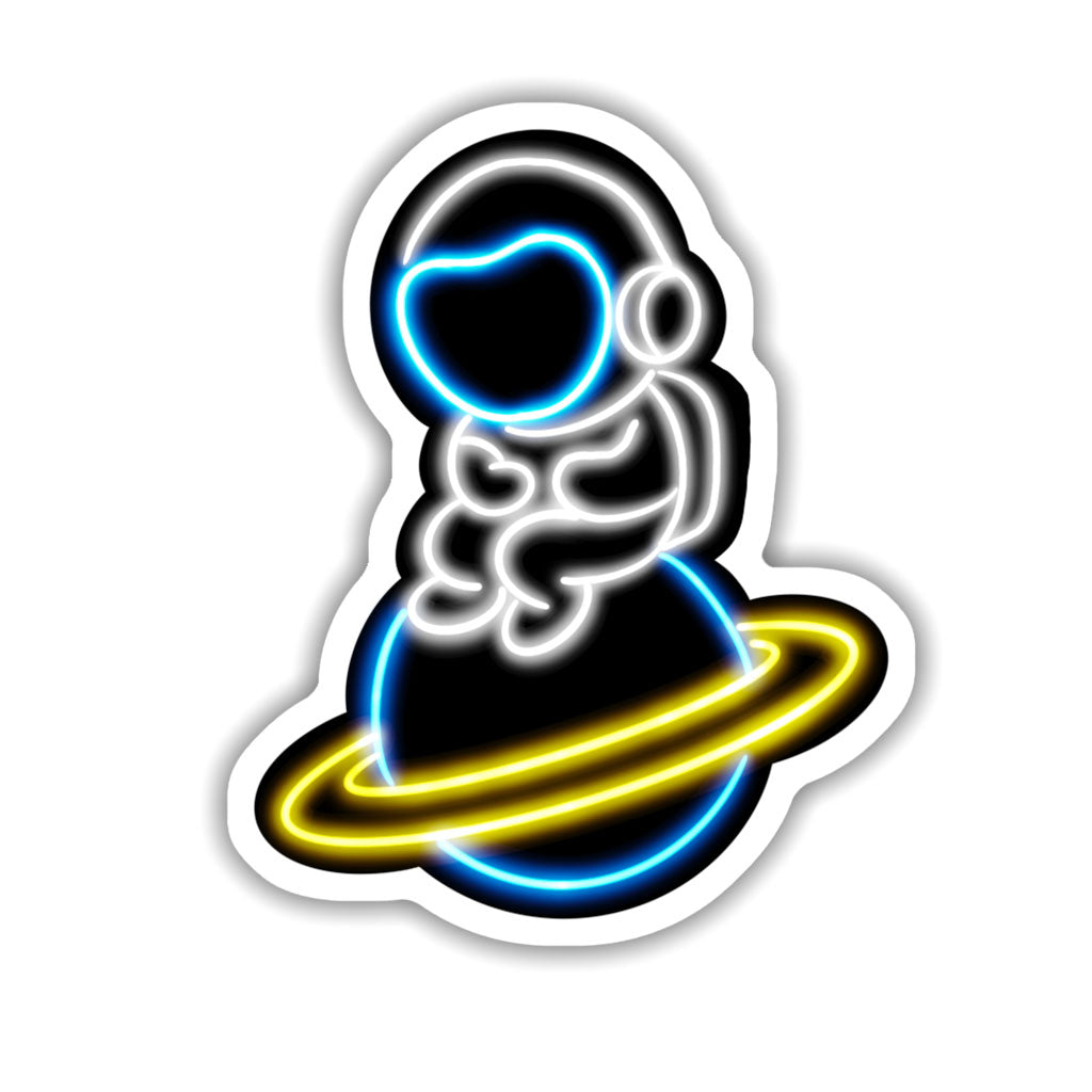 Astronaut Boy Neon Sticker