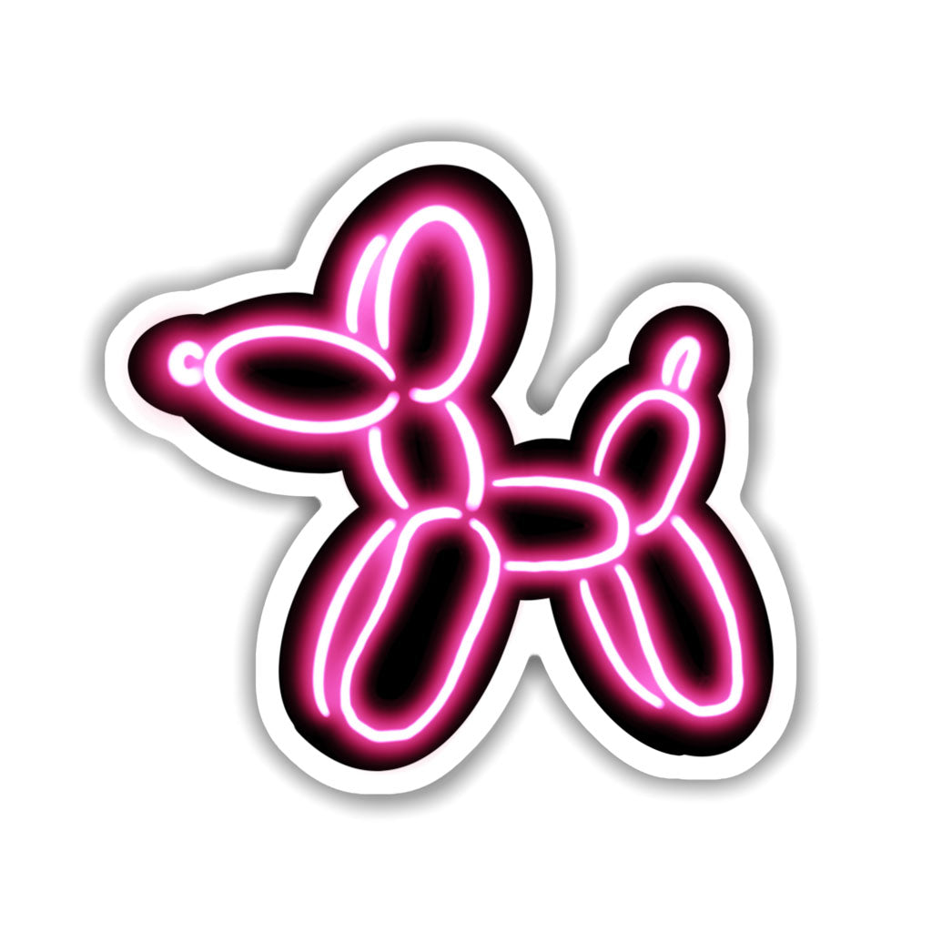 Neon Dog Sticker