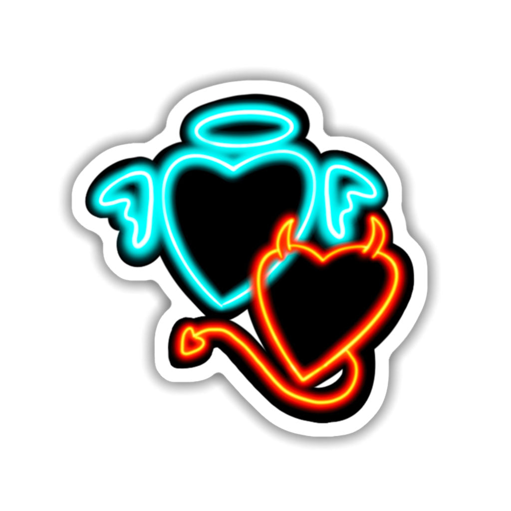 Angel & Devil Neon Sticker