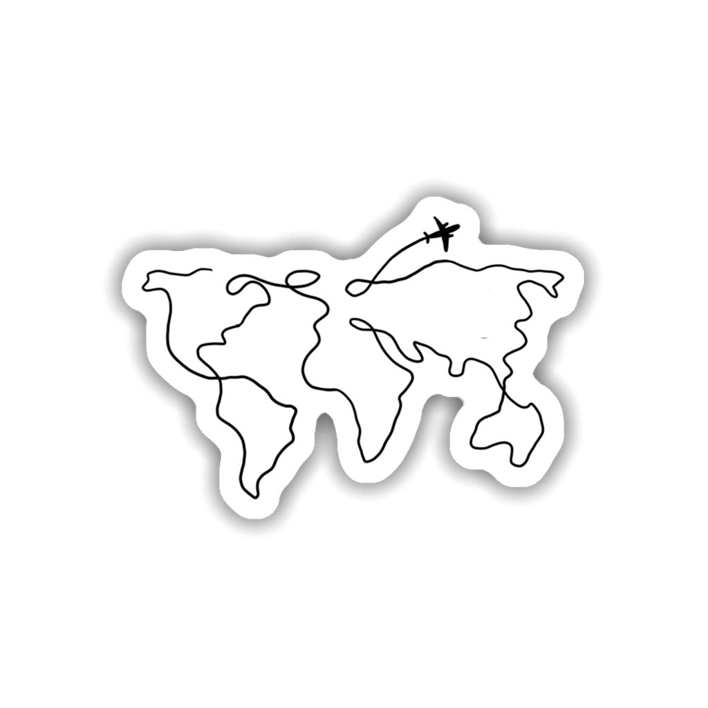 Line Map Sticker
