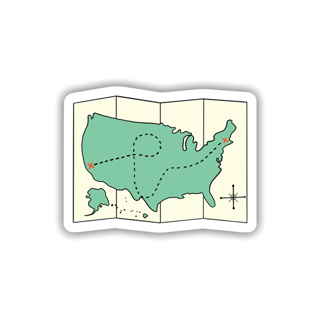 Traveling Map Sticker
