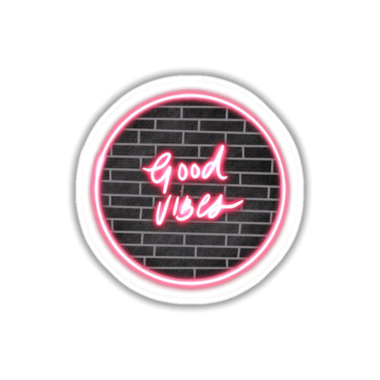 Neon Good Vibes Sticker