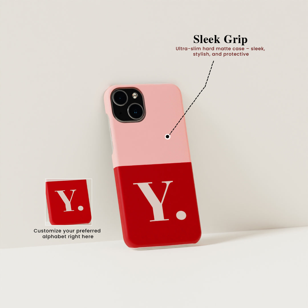 Dual Color Monogram - Matte Finished Case