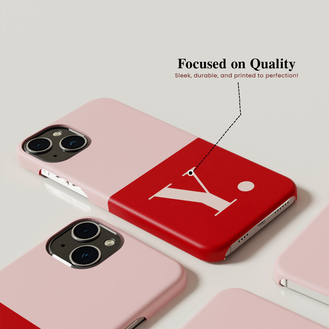 Dual Color Monogram - Matte Finished Case