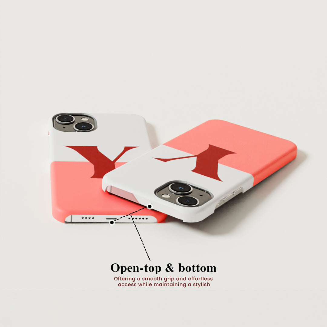 Two-Tone Initial - Matte Finished Case