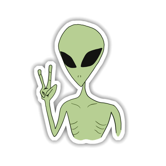 Peace Alien Sticker